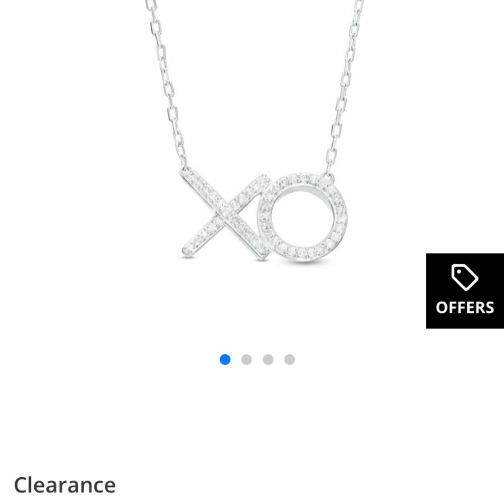 Elegant Silver XO Necklace